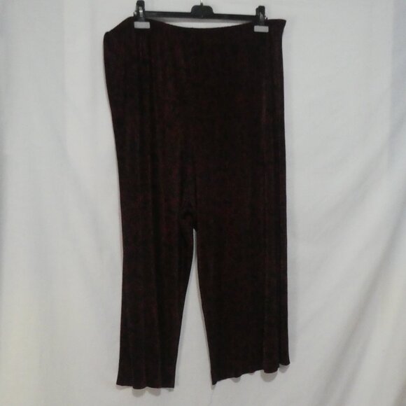 Handmade Red and Black Wide Leg Lounge Pants | 19 inch waist measured - Picture 2 of 16